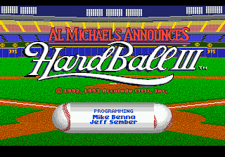 Hardball III Title Screen